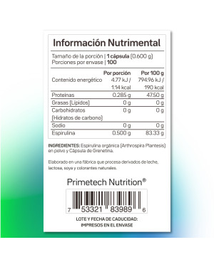 Espirulina en cápsulas precio México