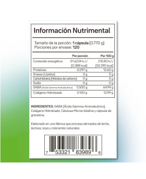 GABA Ácido Gamma Aminobutírico precio México GAB-500 Primetech