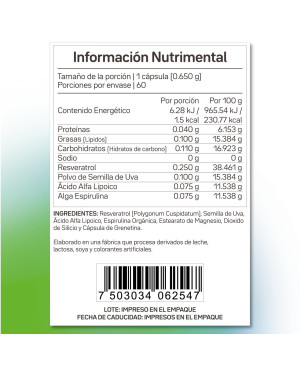 RESVERATROL RESVE-250 precio México