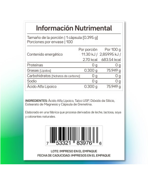 ALA Ácido Alfa Lipoico precio México