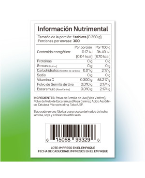 Vitamina C en tabletas que ayuda a la salud general precio México