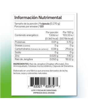 ZINC precio México ZIN-C20 Primetech