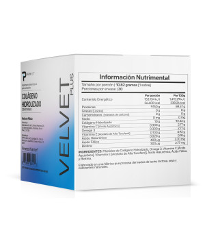 Colágeno hidrolizado VELVET PLUS precio beneficios sirve piel cabello